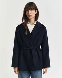 Handsydd jacka med bälte