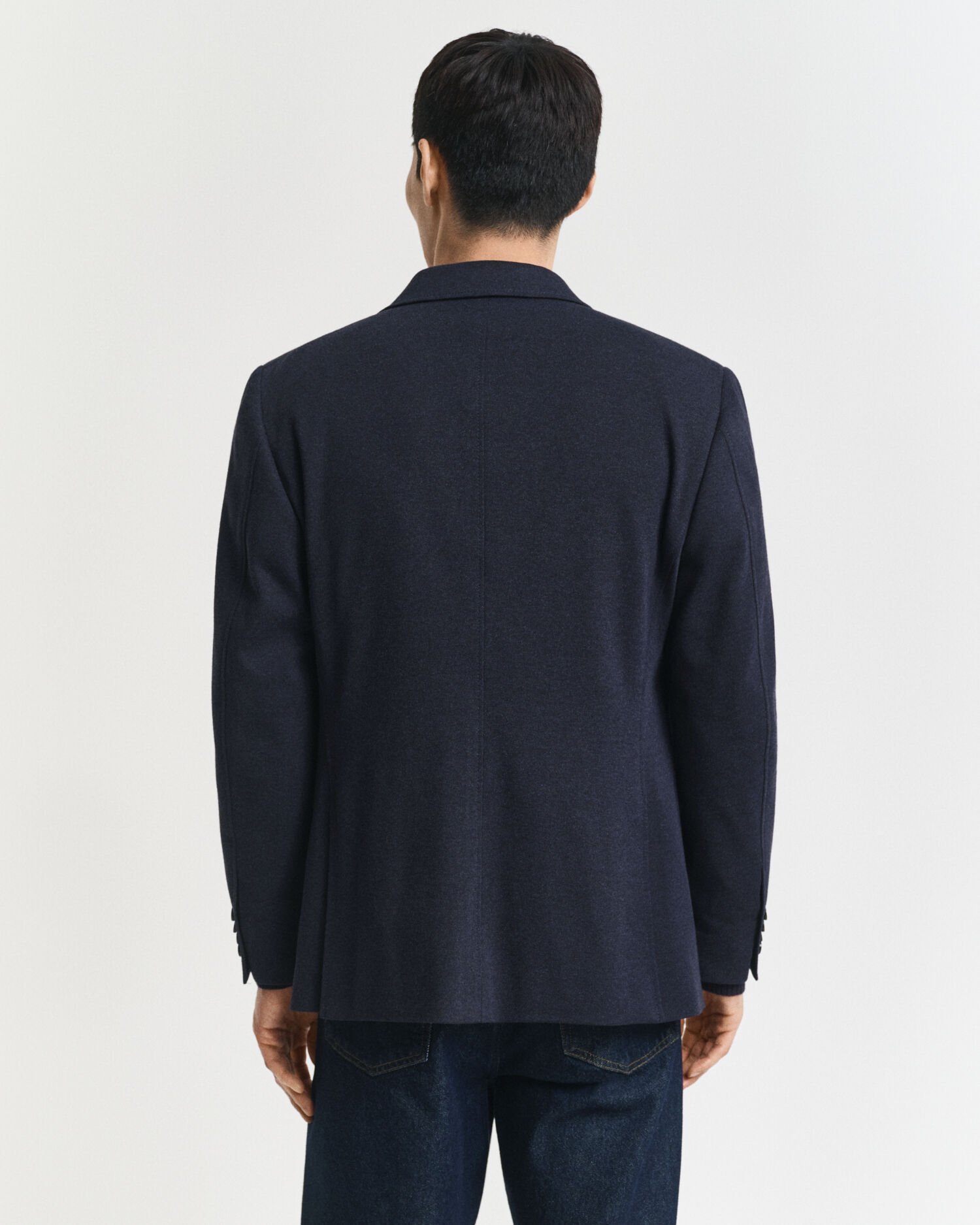 Slim fit tvåfärgad kavaj i jerseypiké