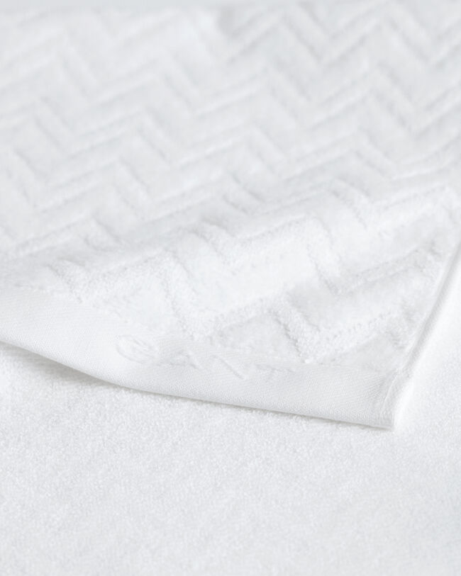 Jacquardvävd fiskbensmönstrad handduk 50 x 70