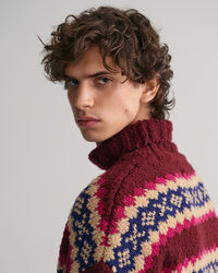 Fair Isle Funnel Neck tröja