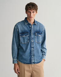 Oversized Heavy Washed denimskjorta