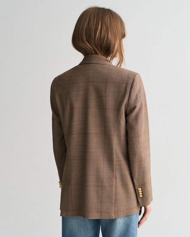 Regular fit rutig club-blazer