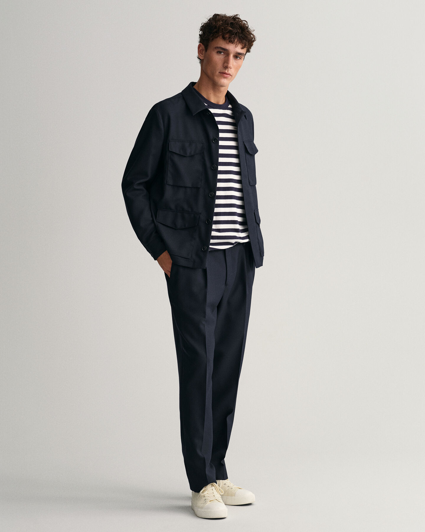 Randig långärmad T-shirt