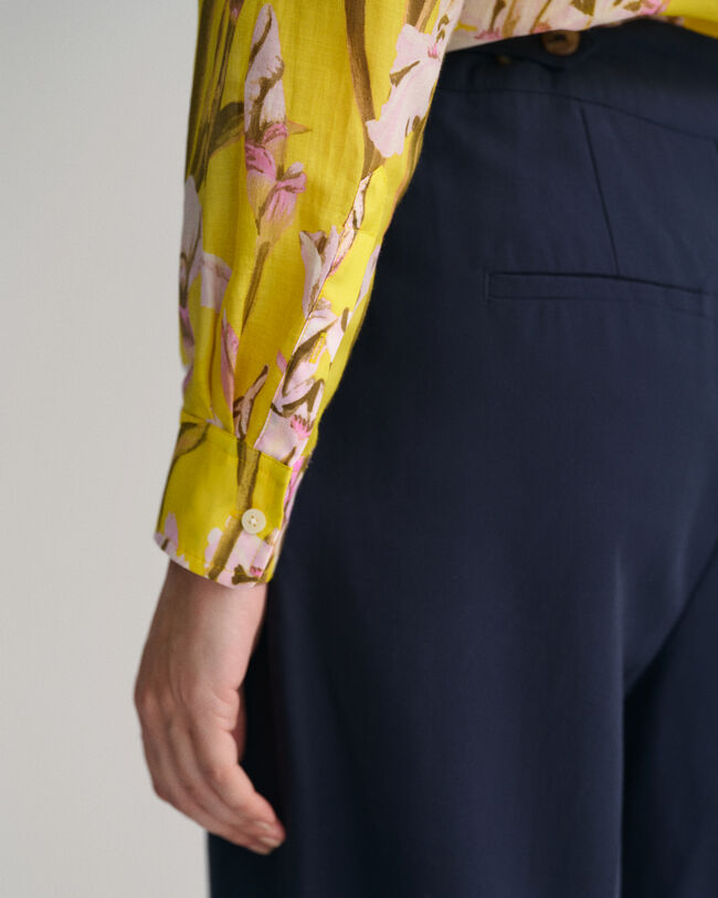 Regular fit Iris Print skjorta i bomull och silke