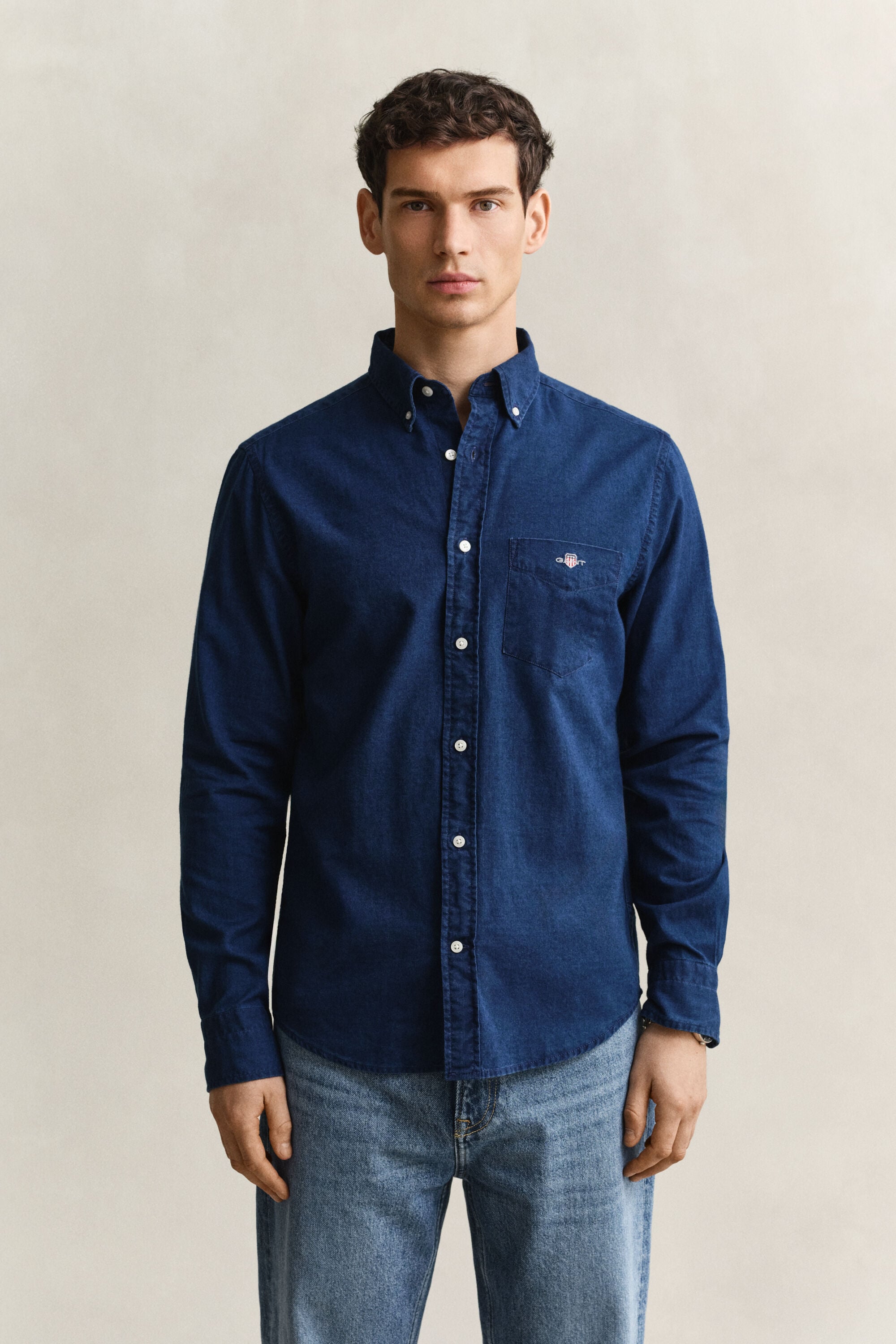 Indigo Oxfordskjorta