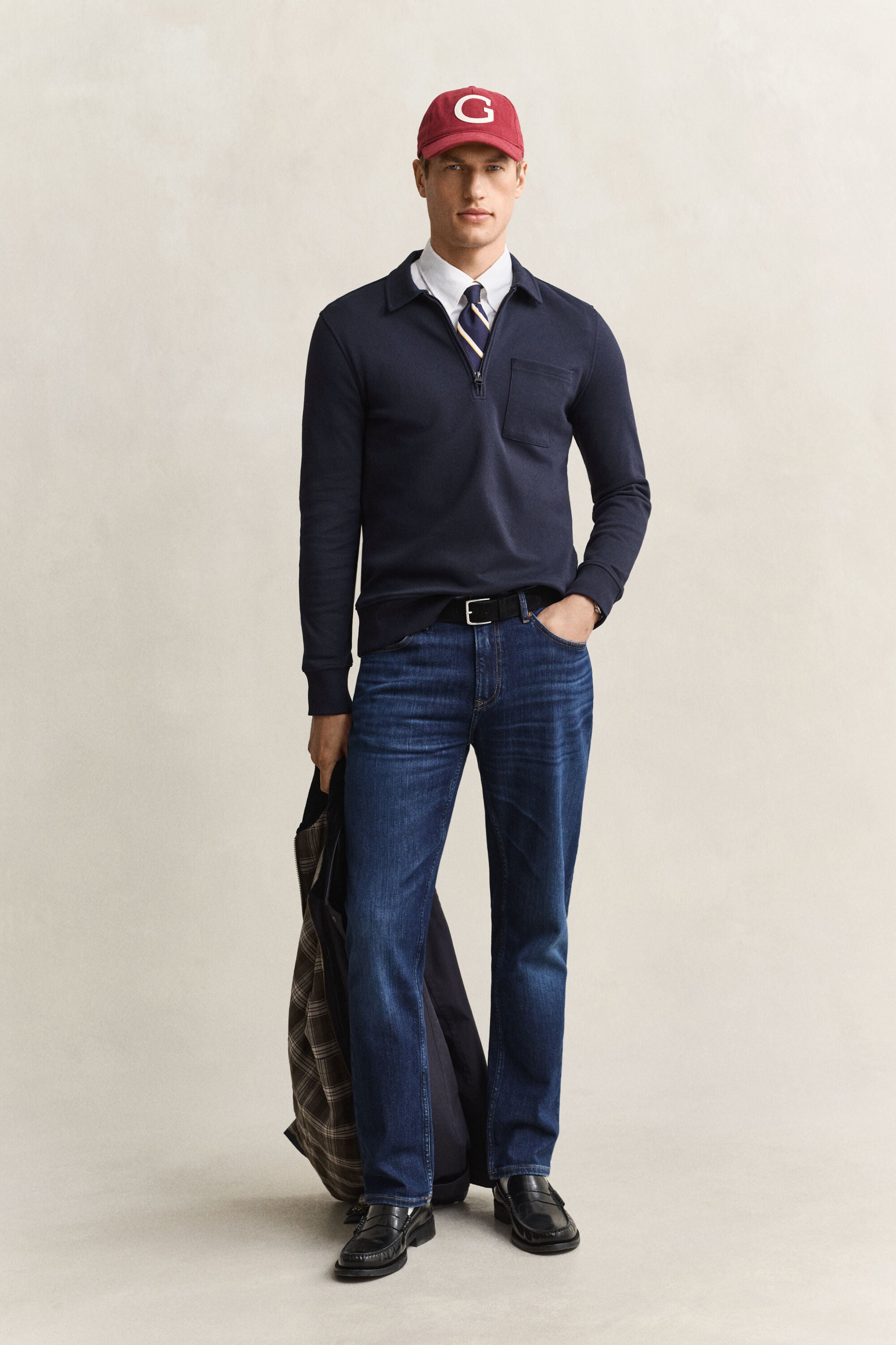 Sweatshirt med half-zip