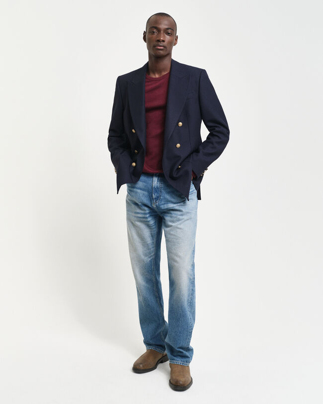 Rundhalsad tr&ouml;ja i extra fin merinoull