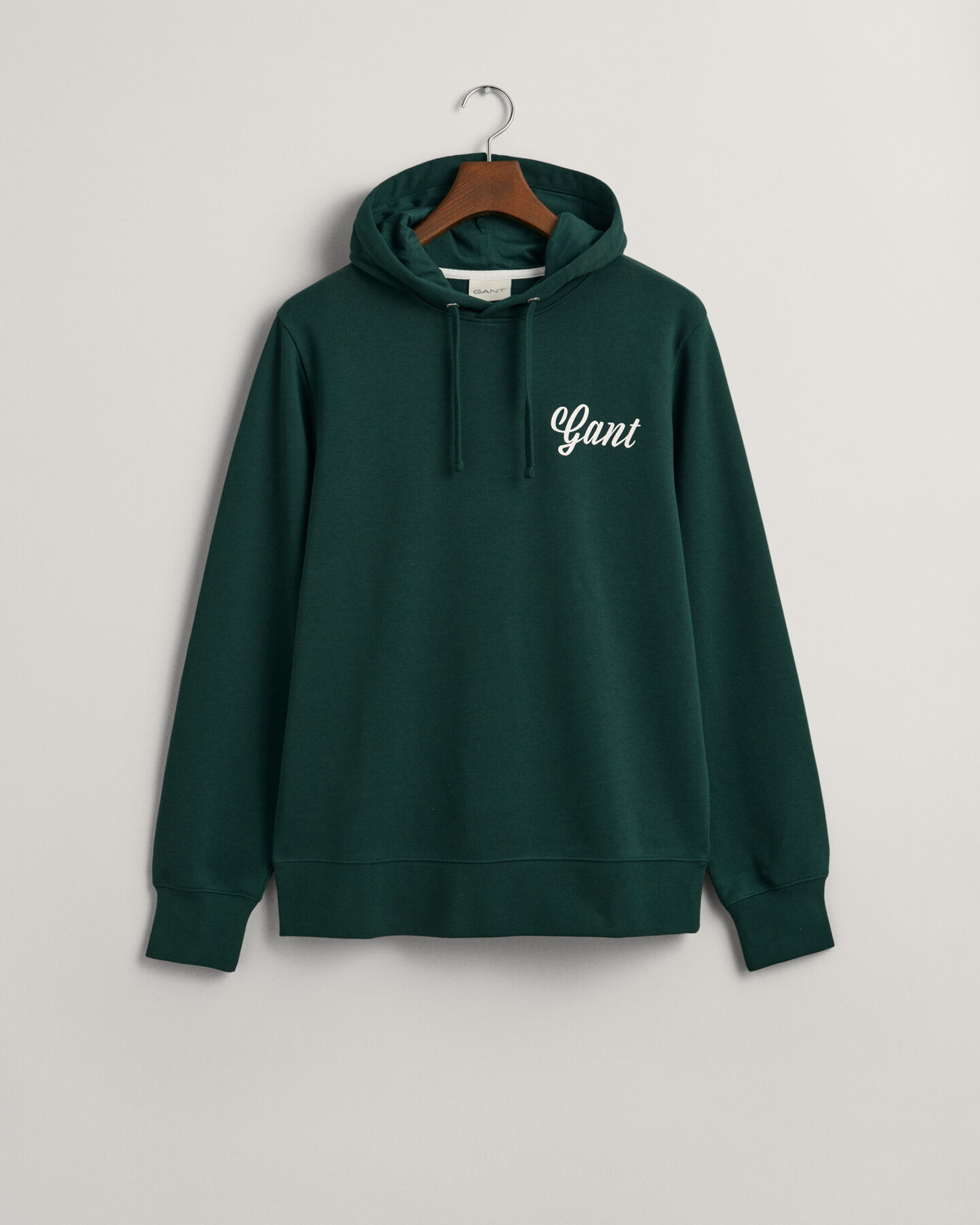 Hoodie med litet tryck