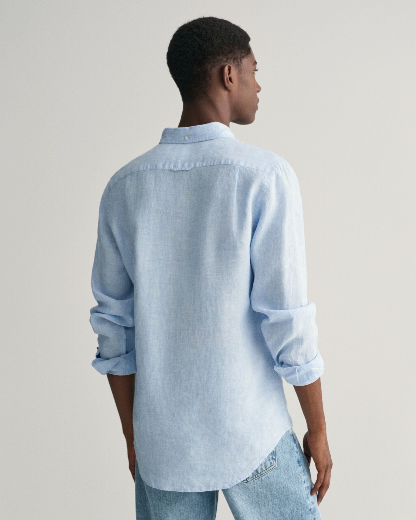 Slim fit linneskjorta