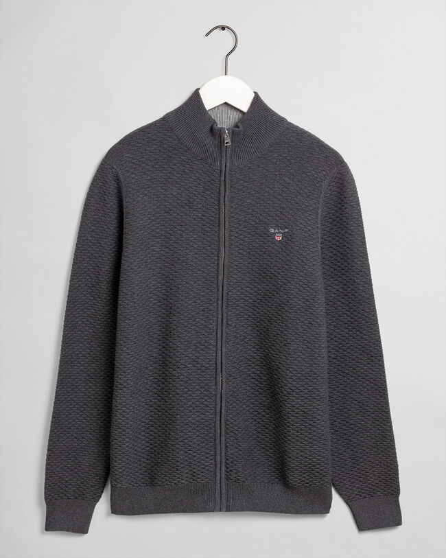 Triangle Texture tröja med lång dragkedja