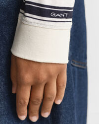 Långärmad randig pikétröja