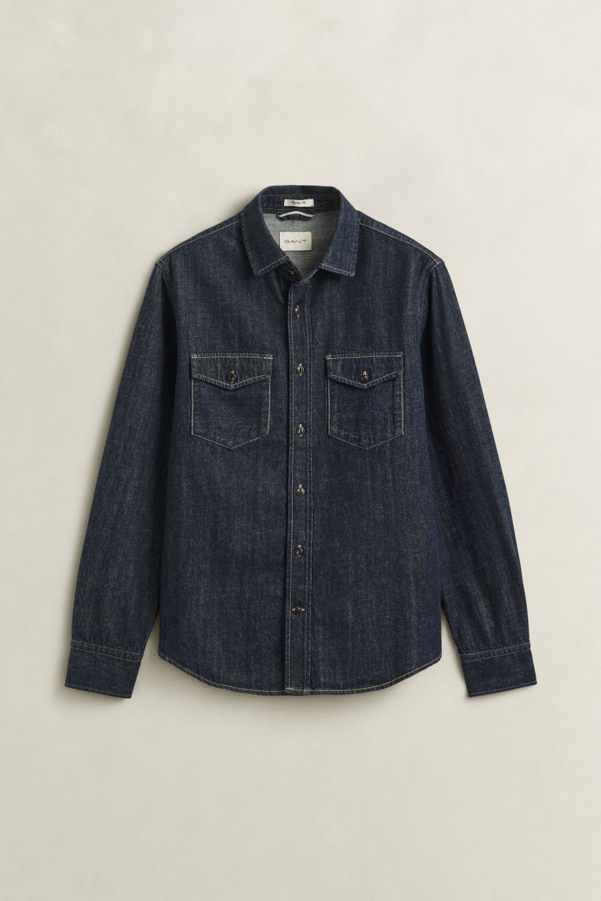 Denimskjorta med stadkant