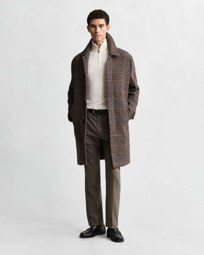 Tr&ouml;ja med half-zip i extra fin merinoull