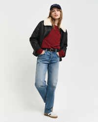 Rundhalsad tr&ouml;ja i superfin lammull