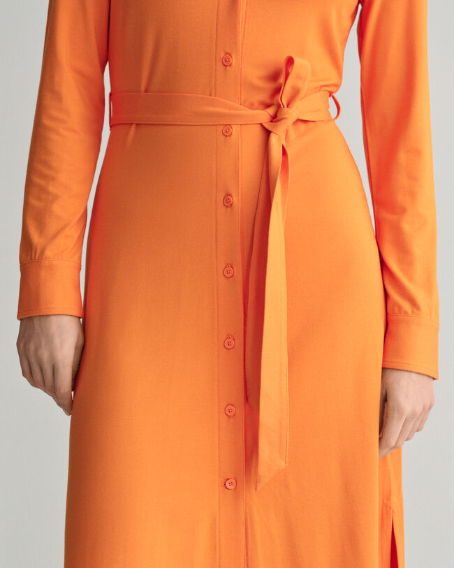 Slim fit skjortkl&auml;nning i jersey