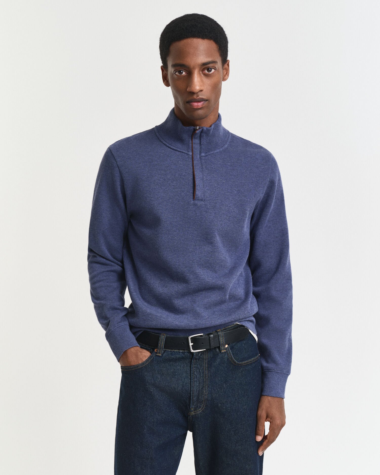 Sacker Rib sweatshirt med half-zip