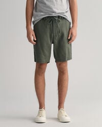 Relaxed fit linneshorts med dragsko