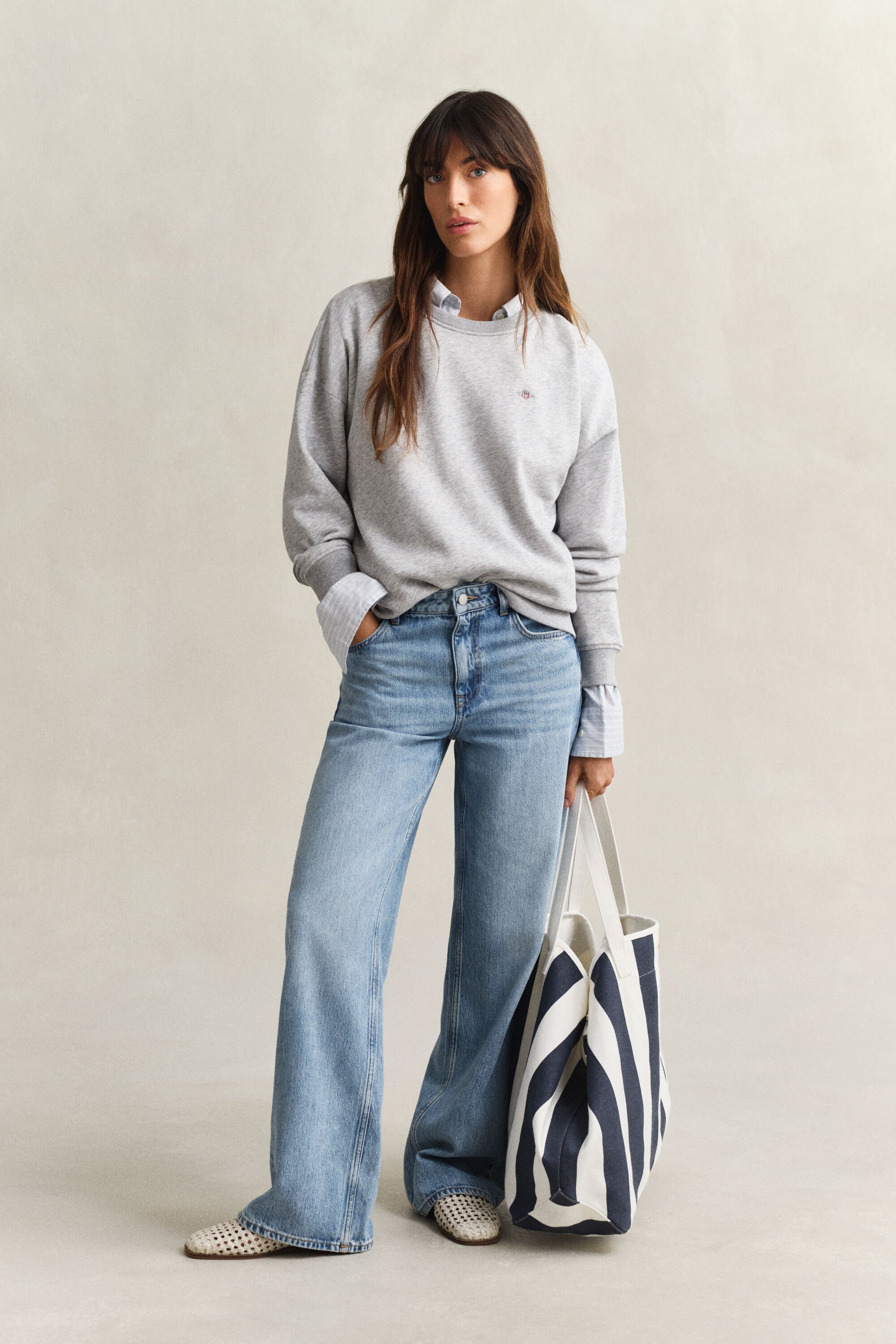 Shield sweatshirt med rund hals