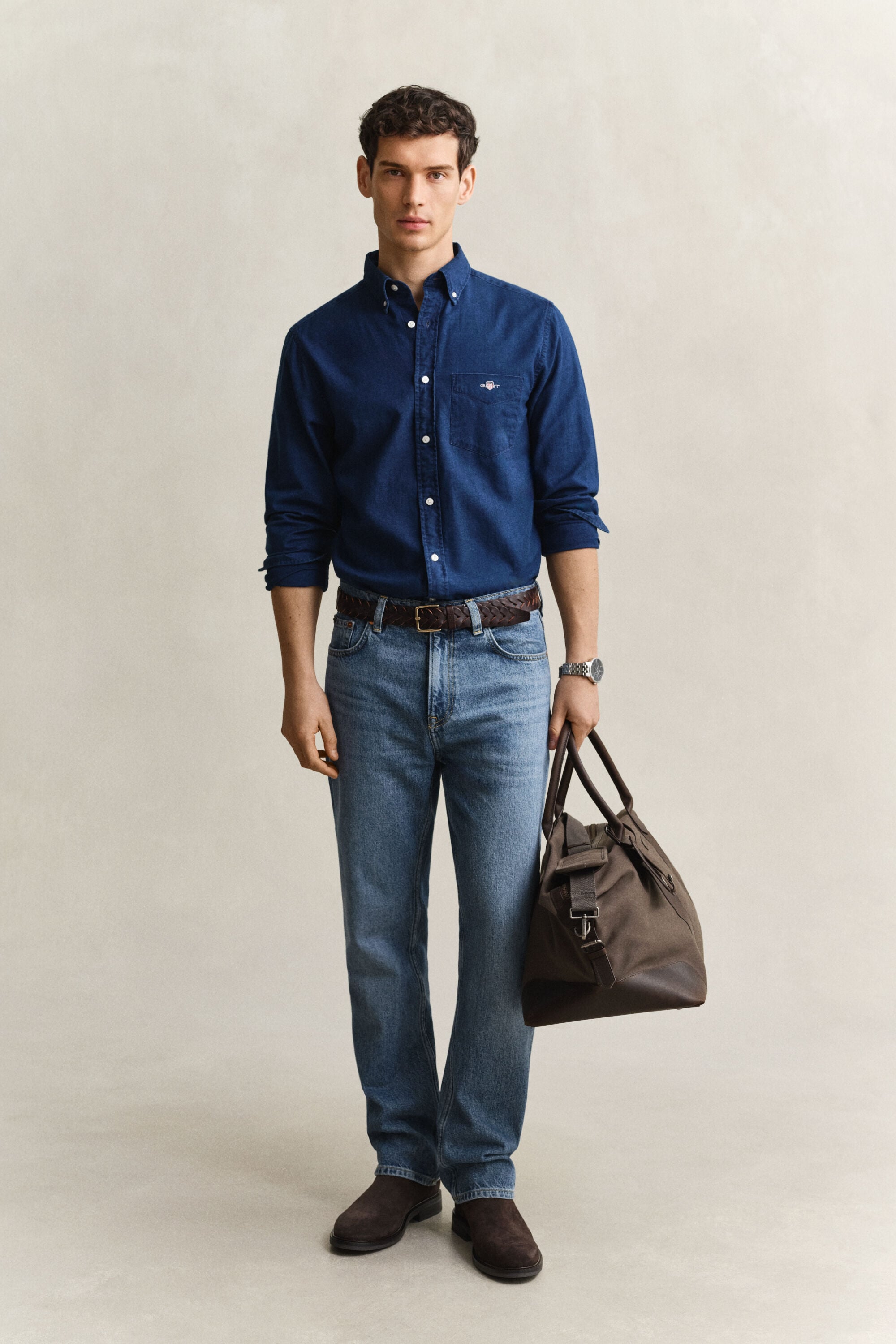 Indigo Oxfordskjorta