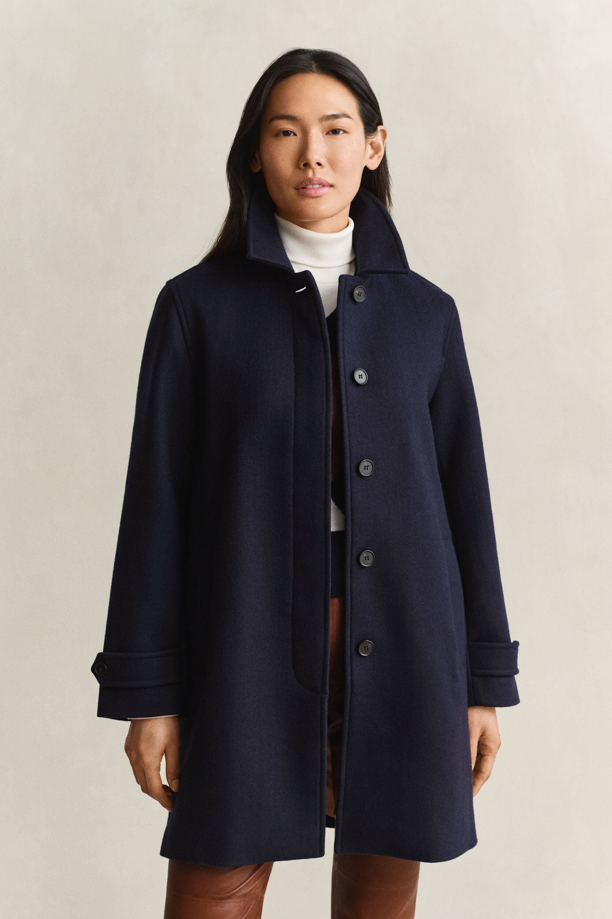 Car Coat i ullblandning