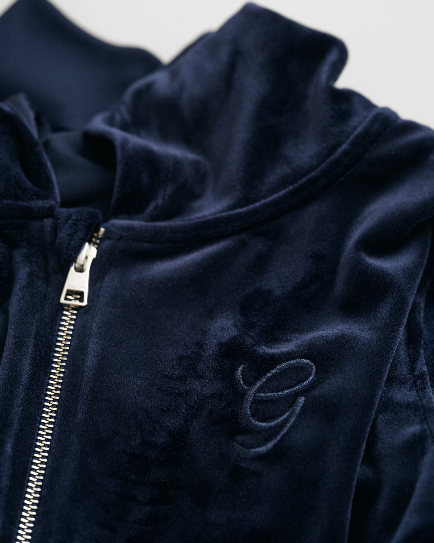 Teen Girls hoodie i velour med dragkedja