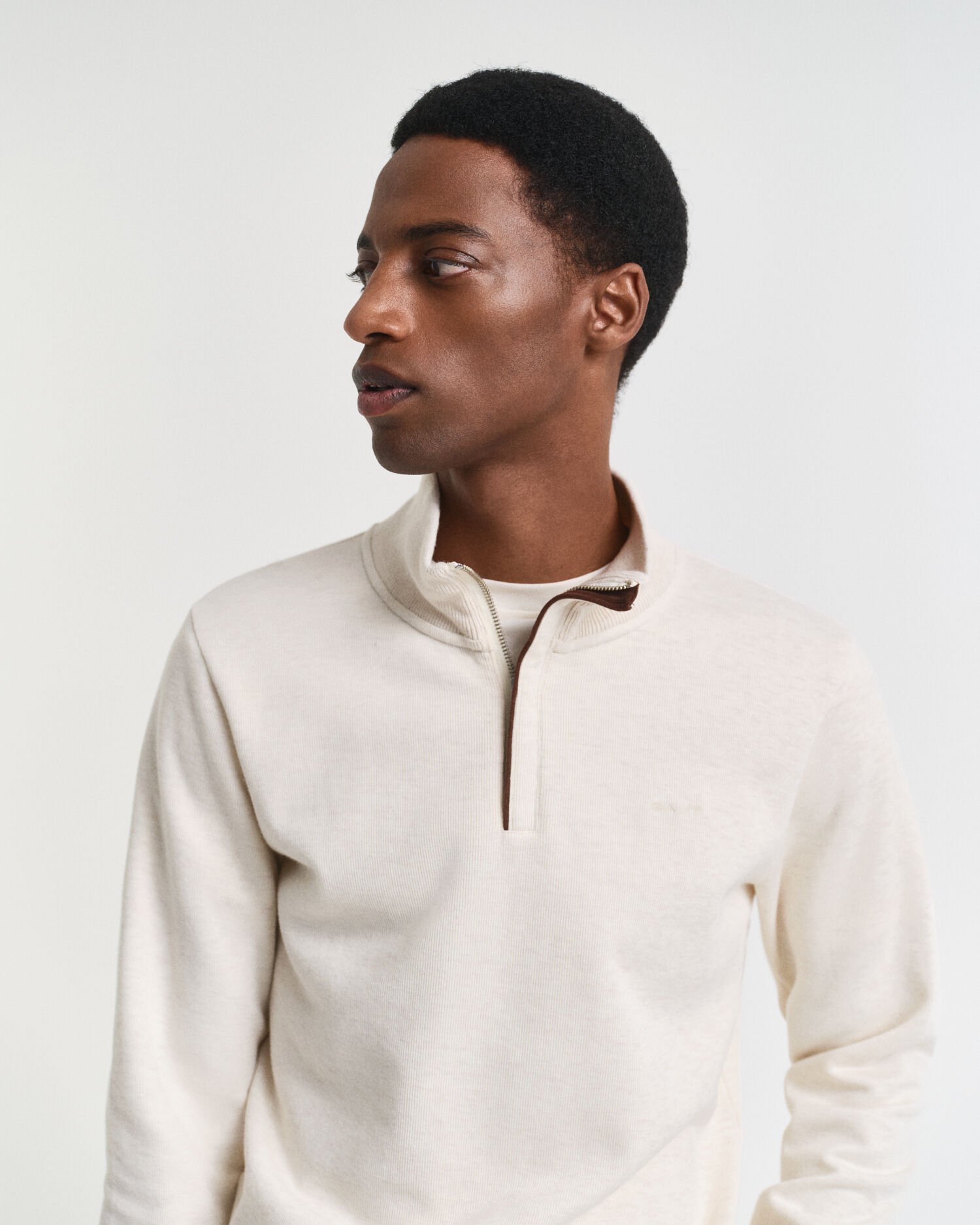 Sacker Rib sweatshirt med half-zip