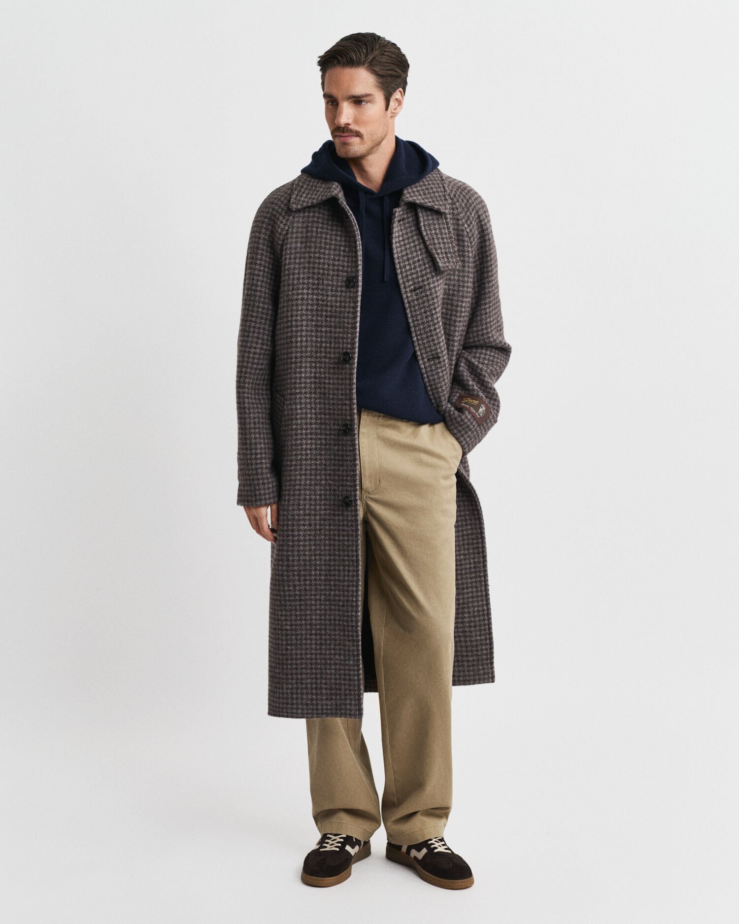 Hoodie i kashmirblandning