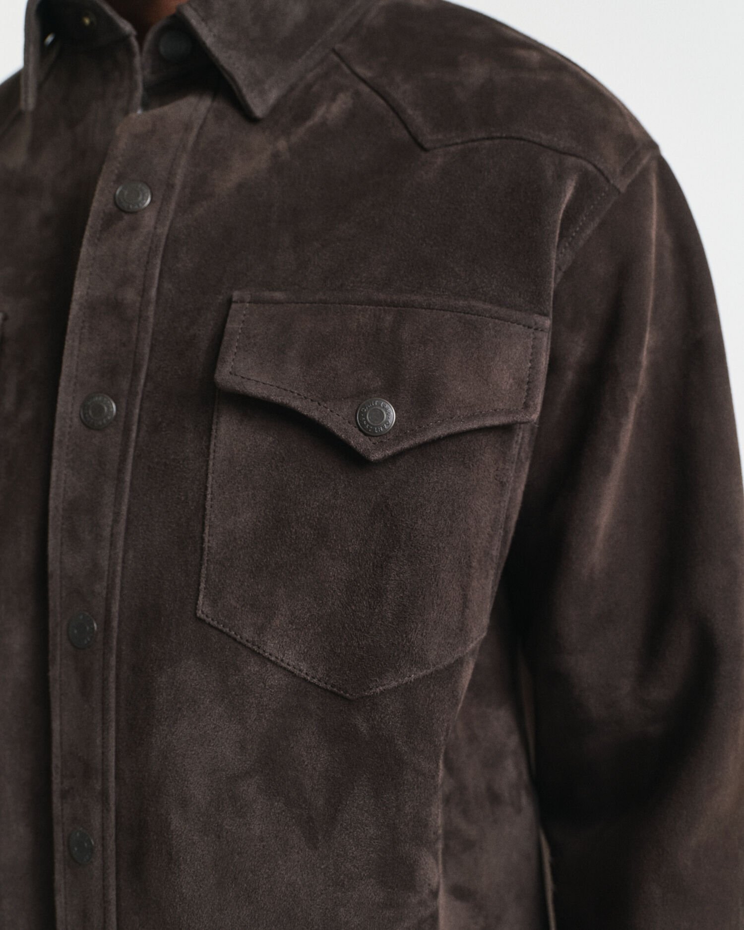 Relaxed fit rodeoskjorta i mocka