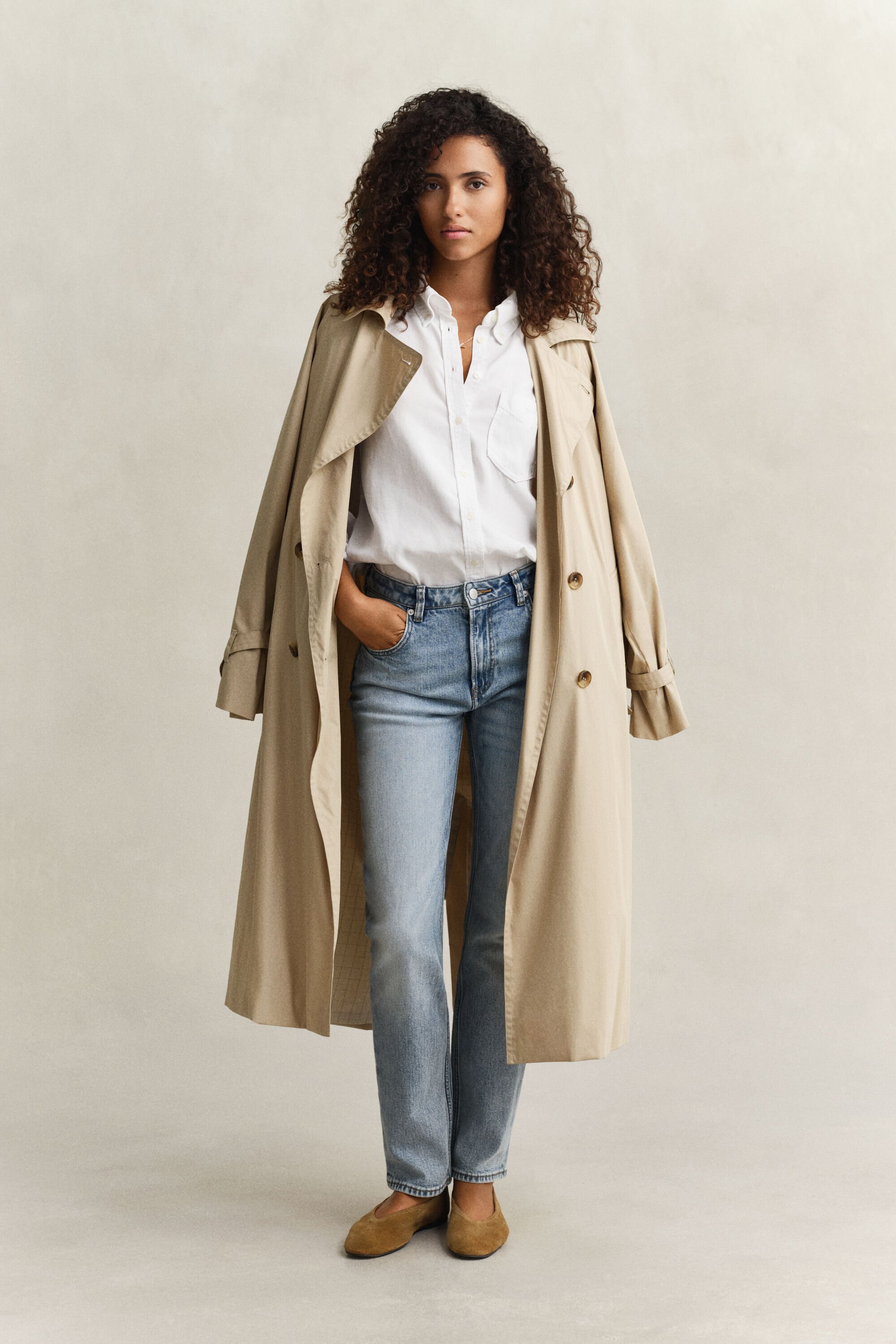 Stretchjeans med raka ben