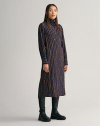 Regular fit randig omlottklänning