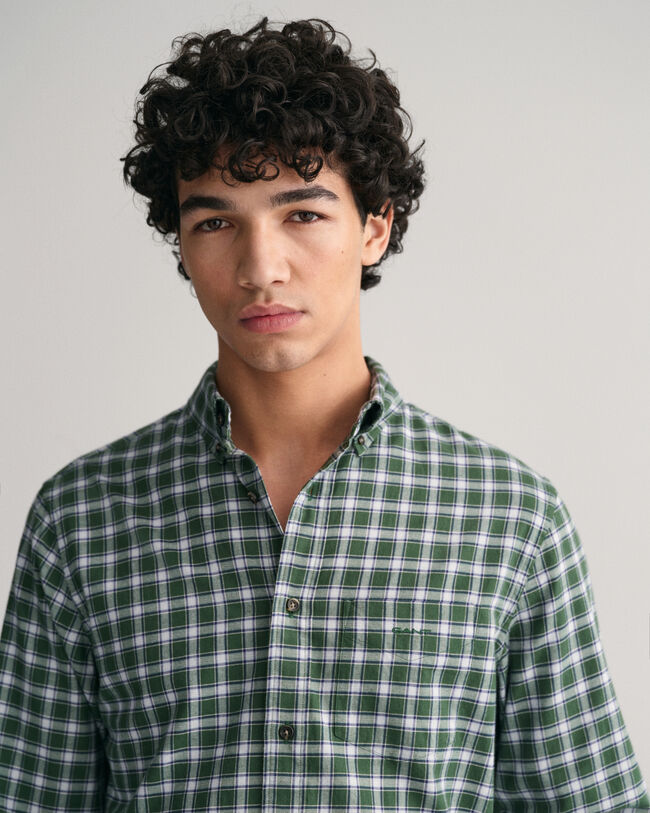 Regular fit skotskrutig flanellskjorta