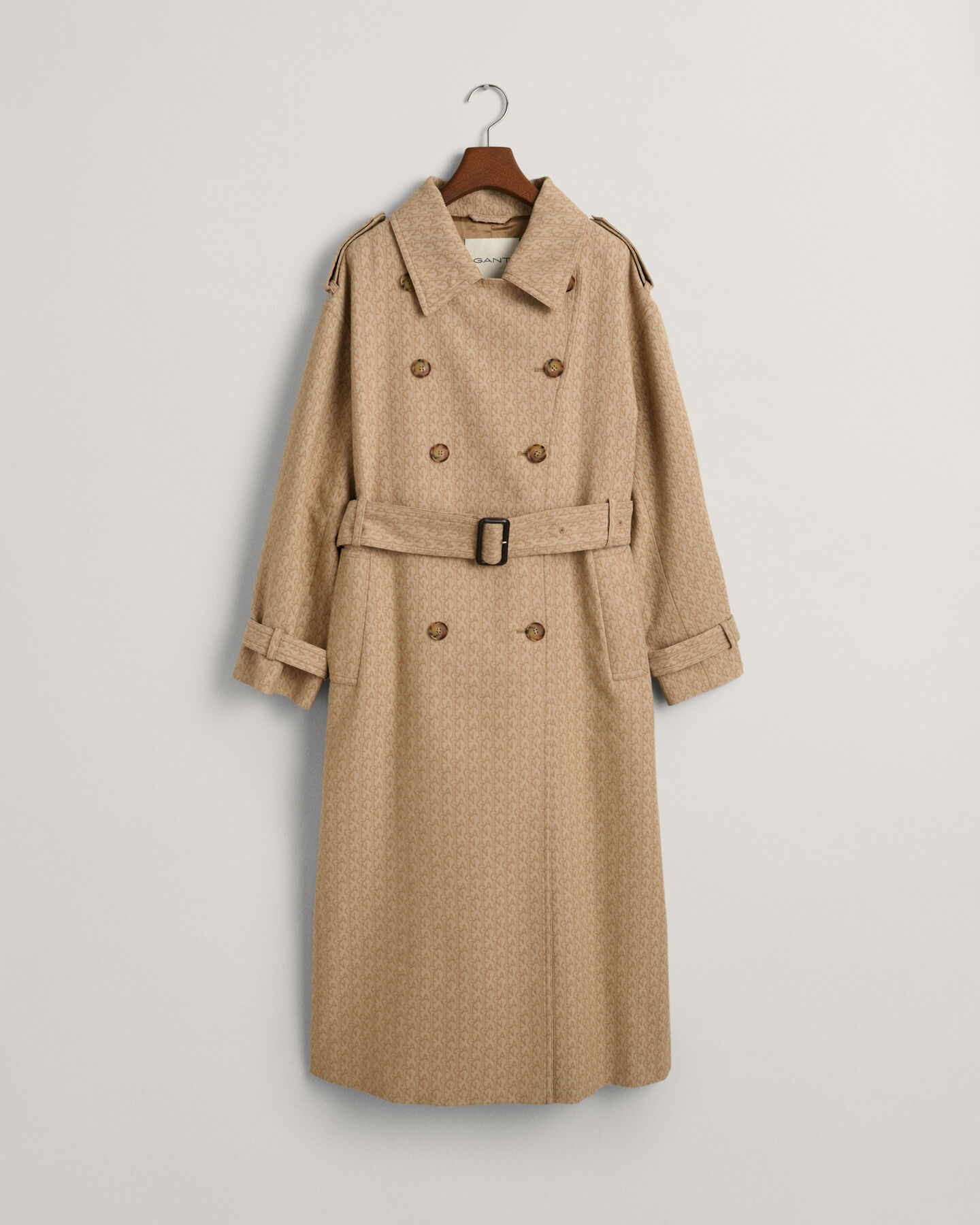 Trenchcoat i jacquard med monogram