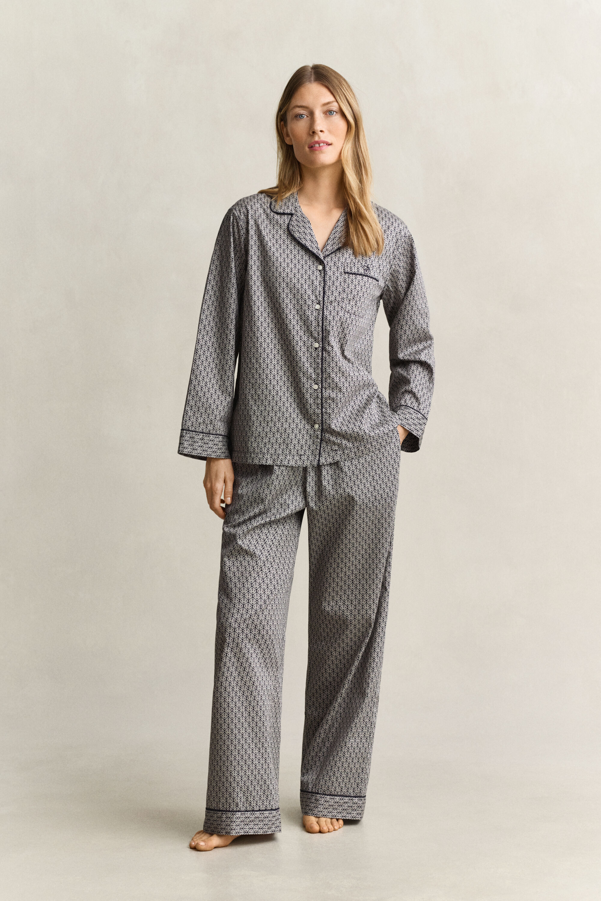 Mönstrat pyjamasset