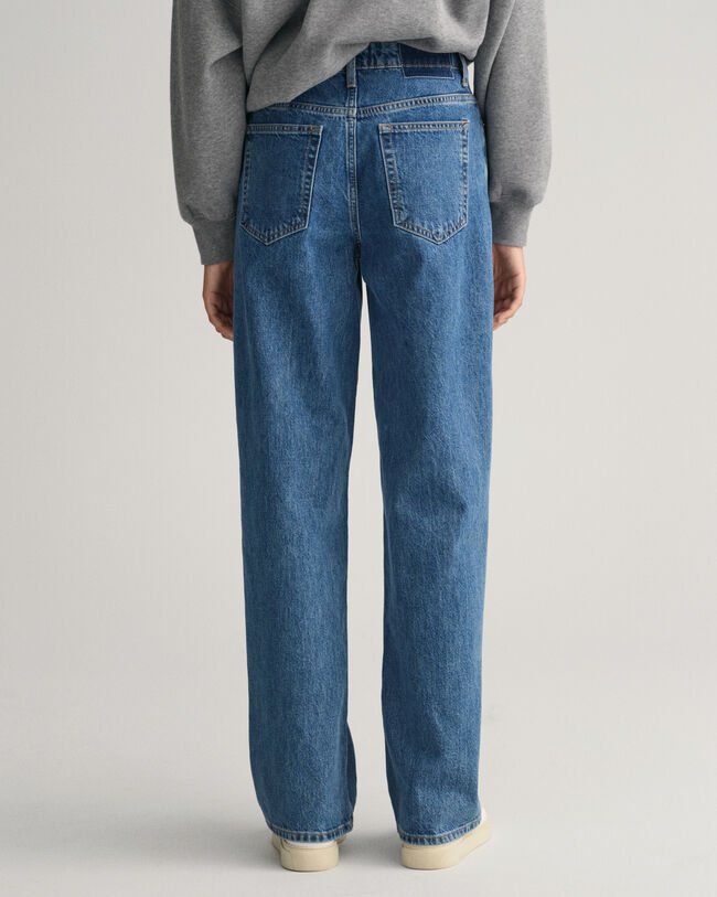 Jeans med raka, relaxed ben