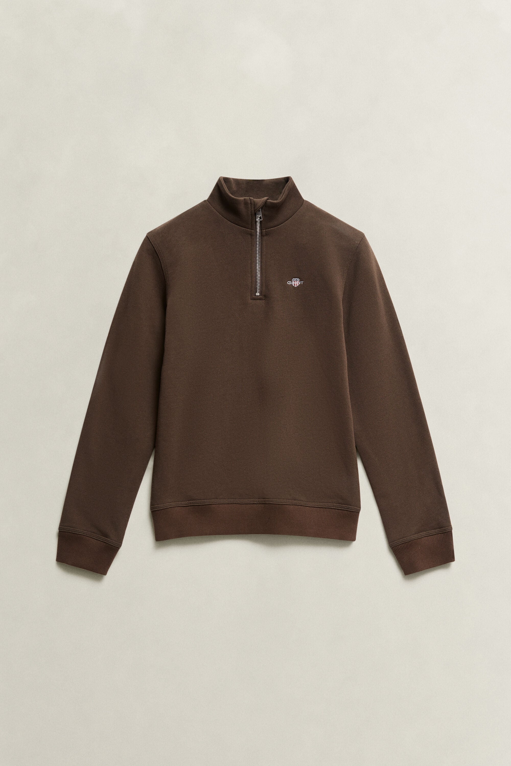 Teen Boys sweatshirt med half-zip och sköldemblem