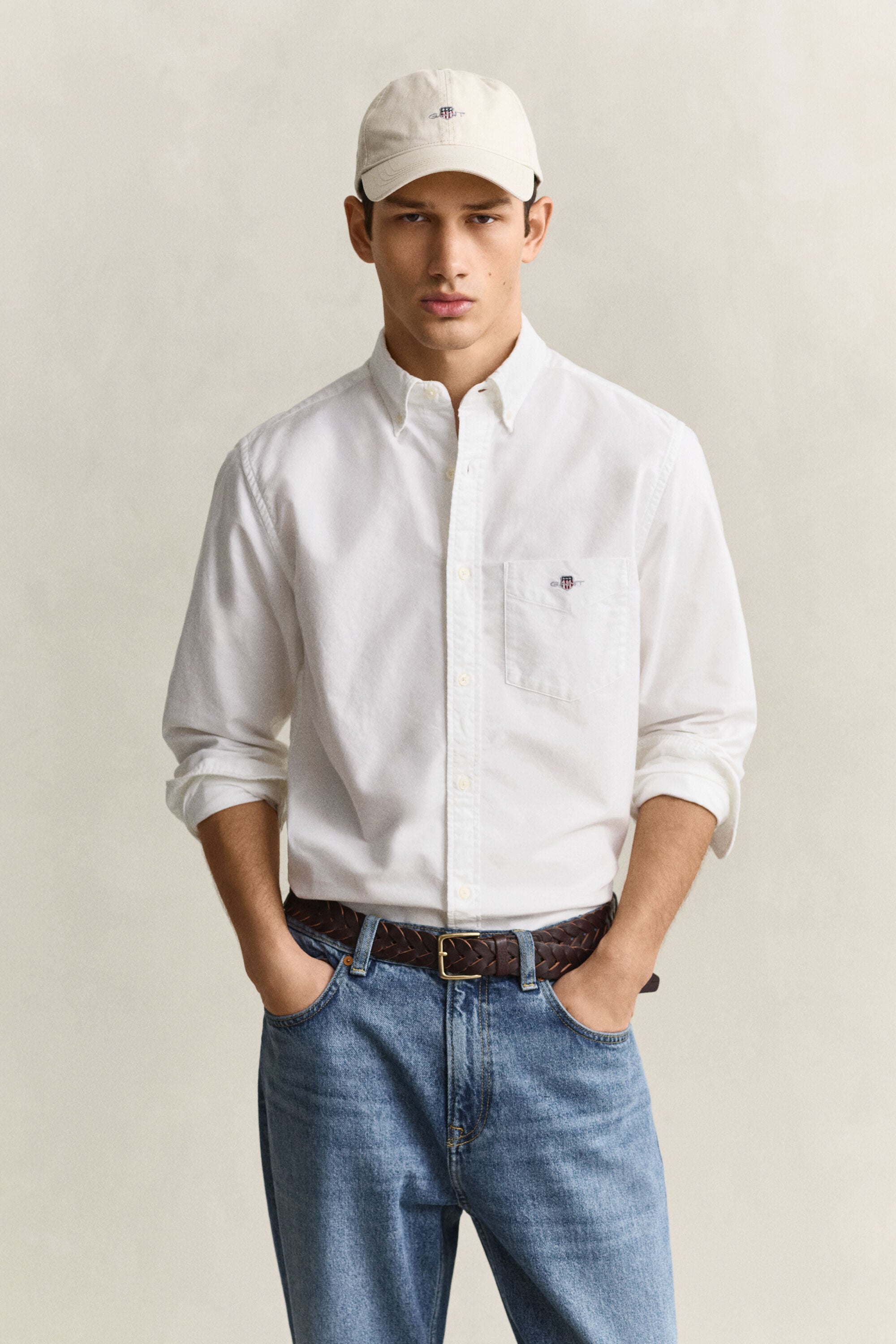 Klassisk oxfordskjorta med regular fit