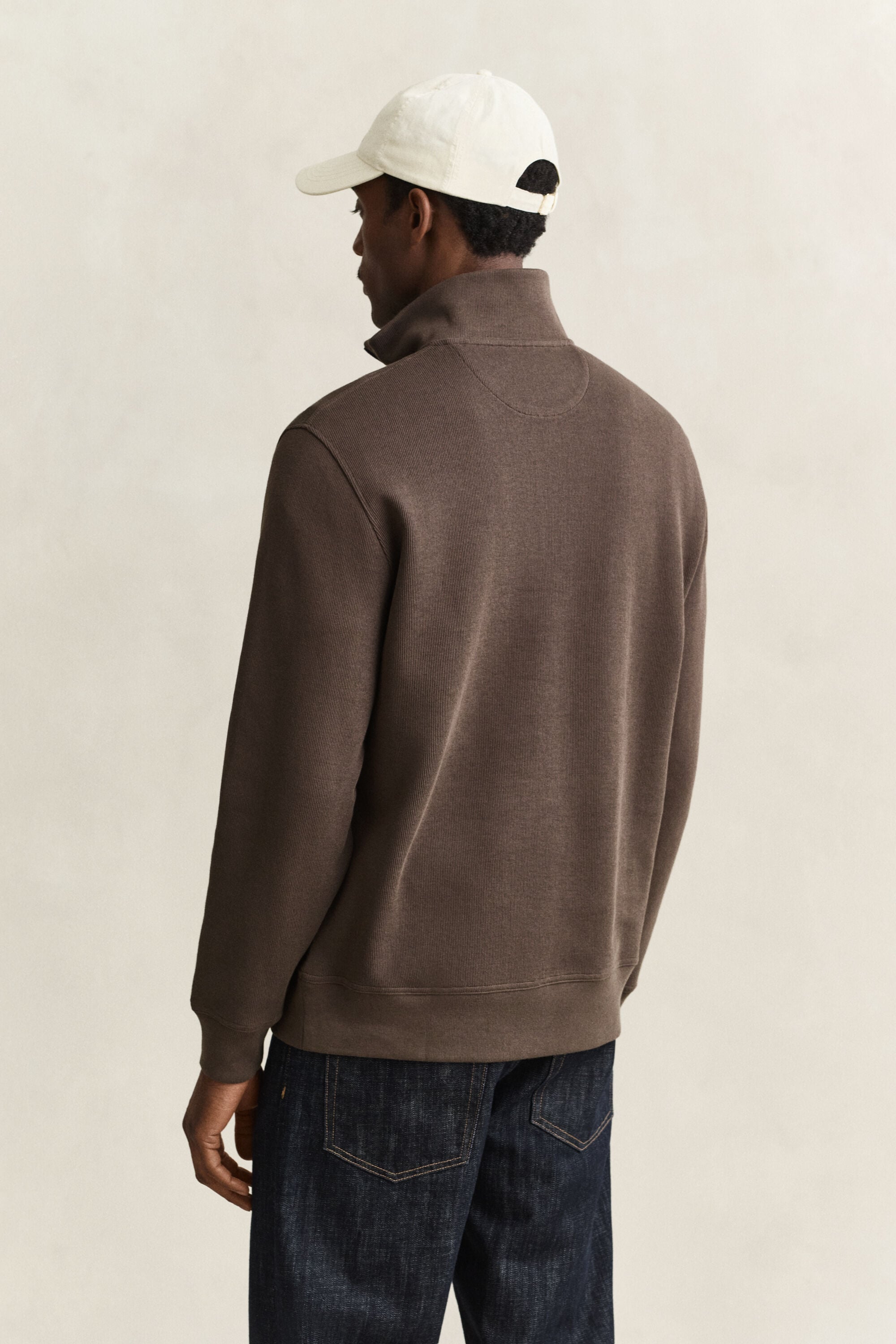 Sacker Rib sweatshirt med half-zip