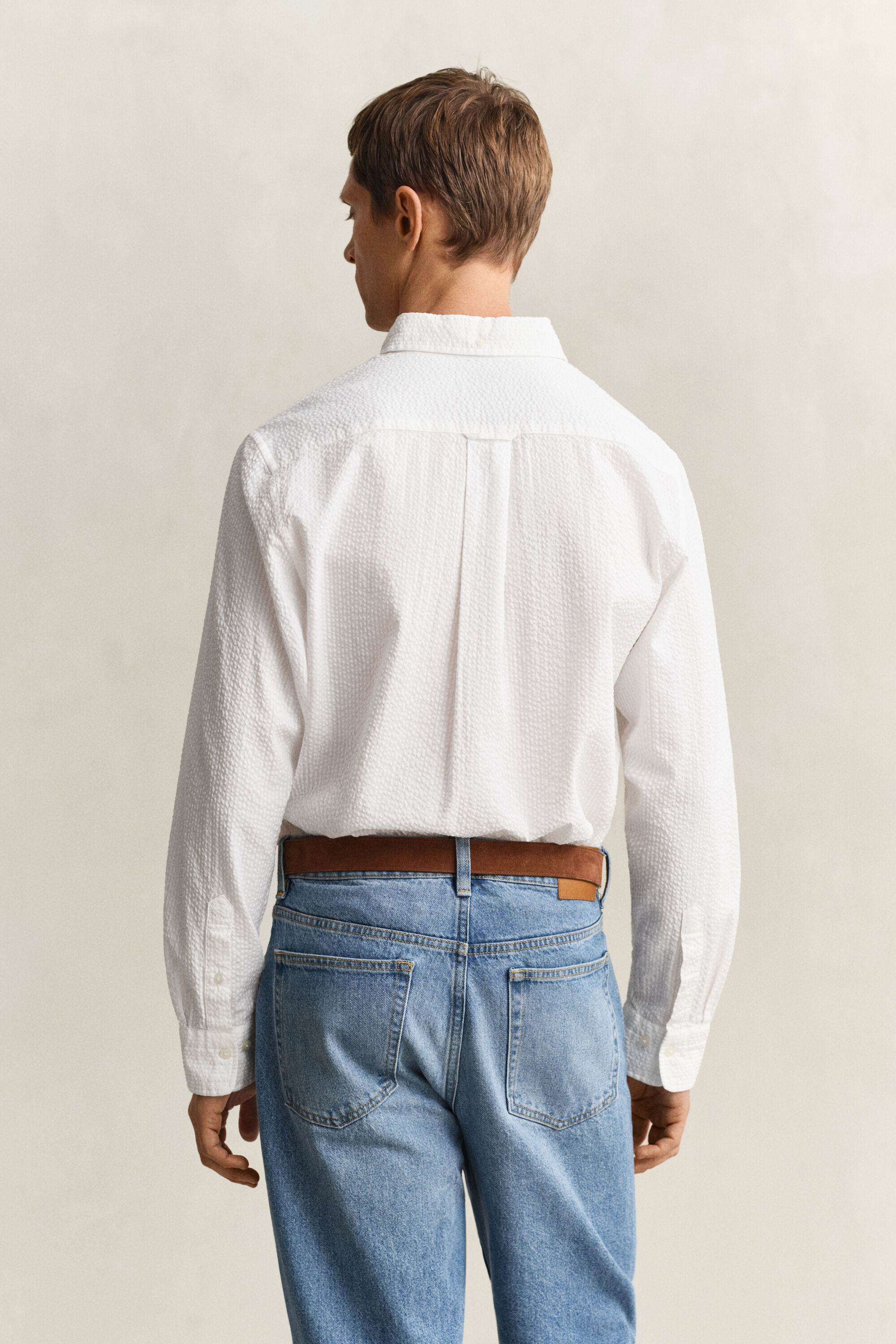 Regular fit Seersucker skjorta