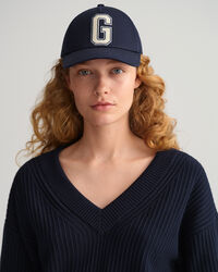 Ribbstickad V-ringad bomullstr&ouml;ja