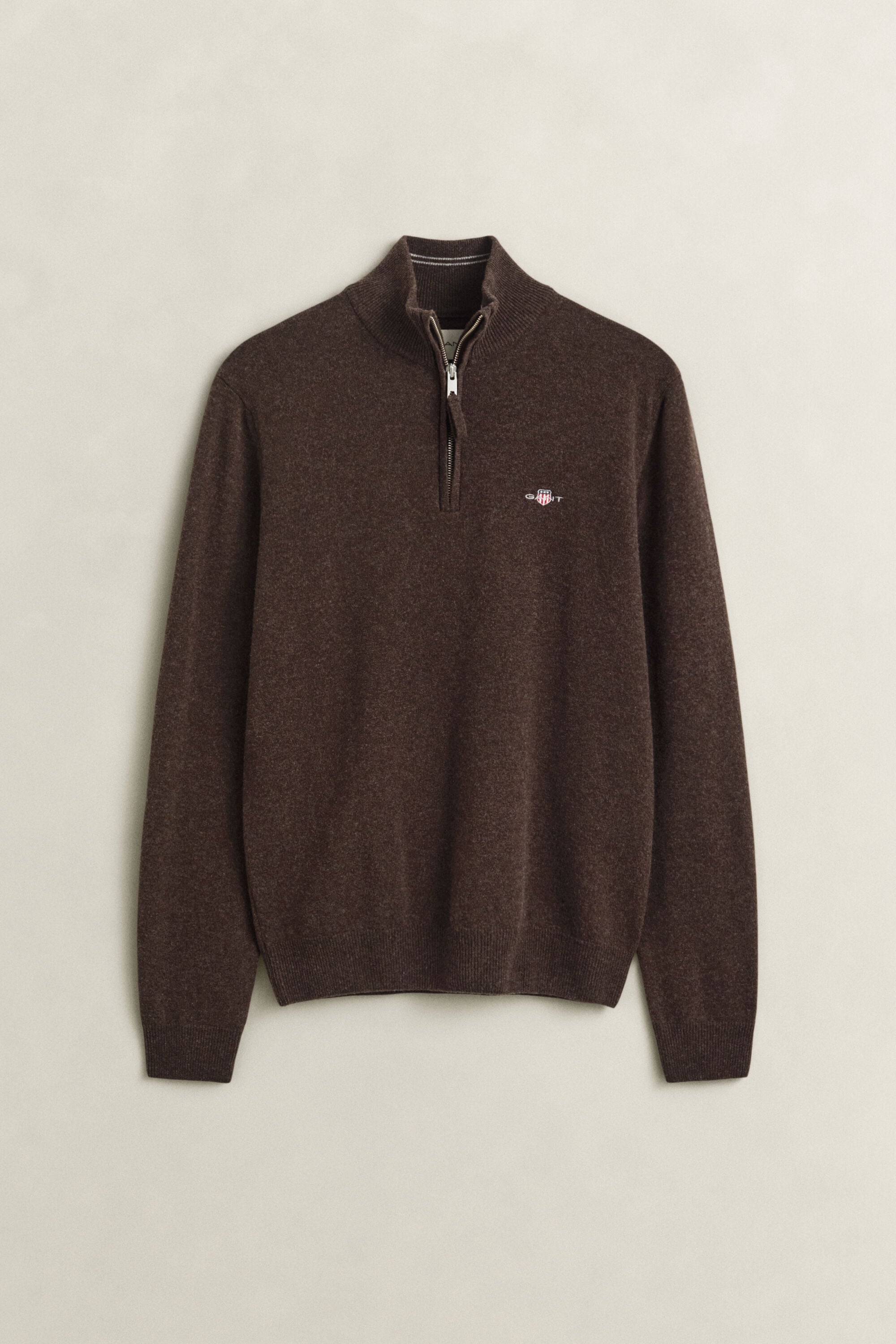 Tröja i lammull med half-zip