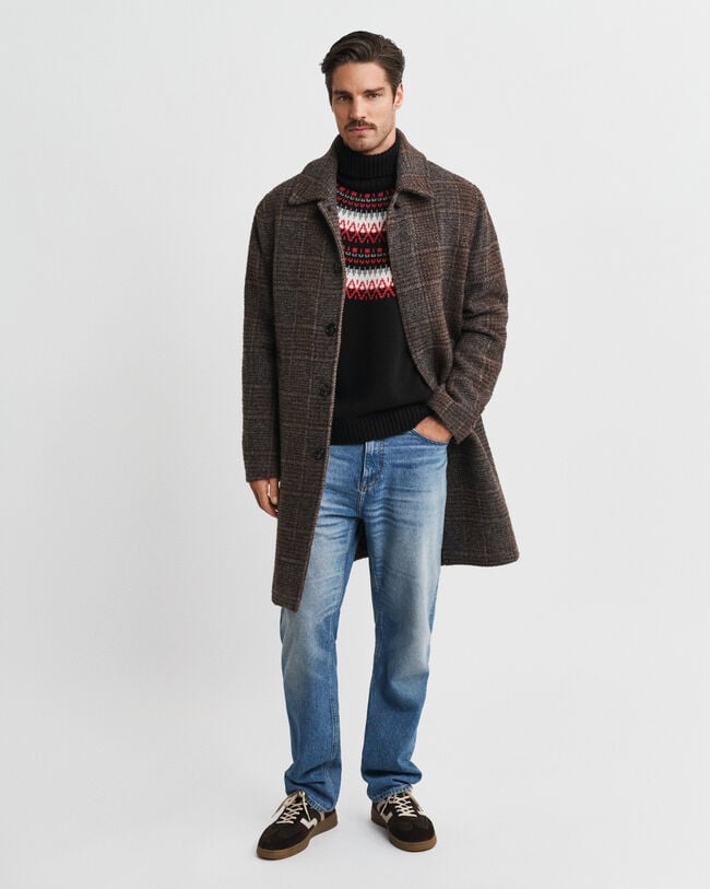 Polotröja med Fair Isle-mönster