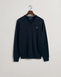 V-ringad tr&ouml;ja i superfin lammull