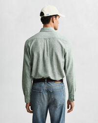 Regular fit bomulls- och linneskjorta