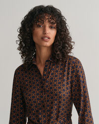 Slim fit Geometric skjortkl&auml;nning