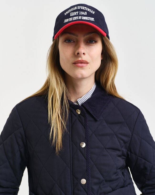 Quiltad jacka med manchesterdetaljer