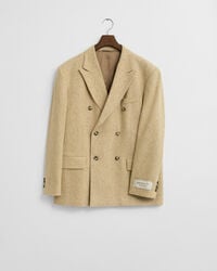 Relaxed fit kostymkavaj med fiskbensmönster