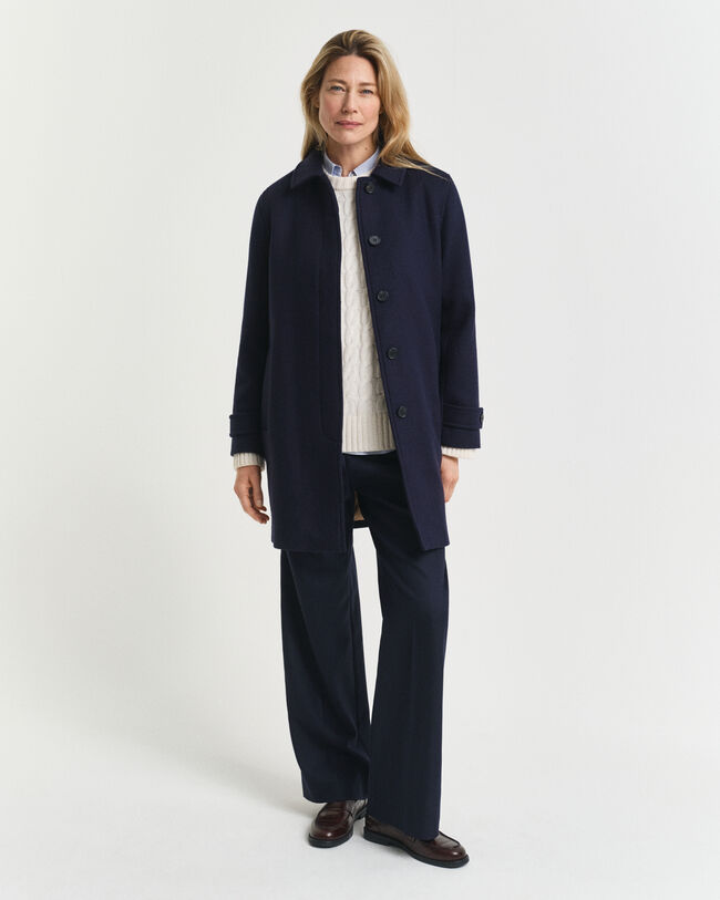 Car Coat i ullblandning