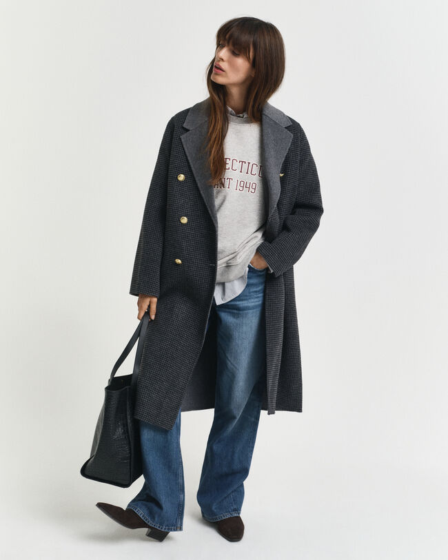 Rundhalsad sweatshirt med tryck