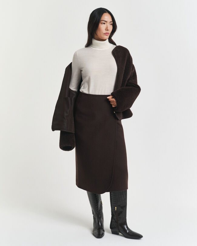 Tröja med polokrage i extra fin merinoull