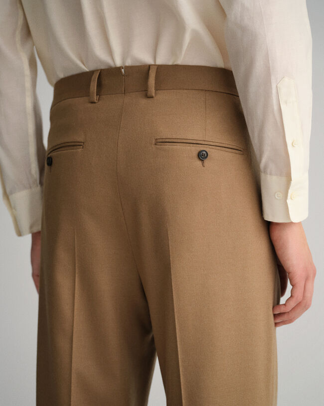 Kostymbyxor med vida ben i flanell